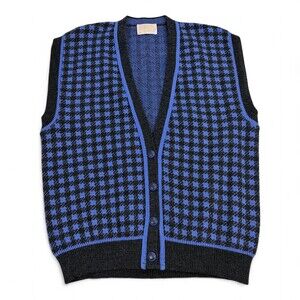 Pendleton Women's Houndstooth V-Neck Sweater Vest L